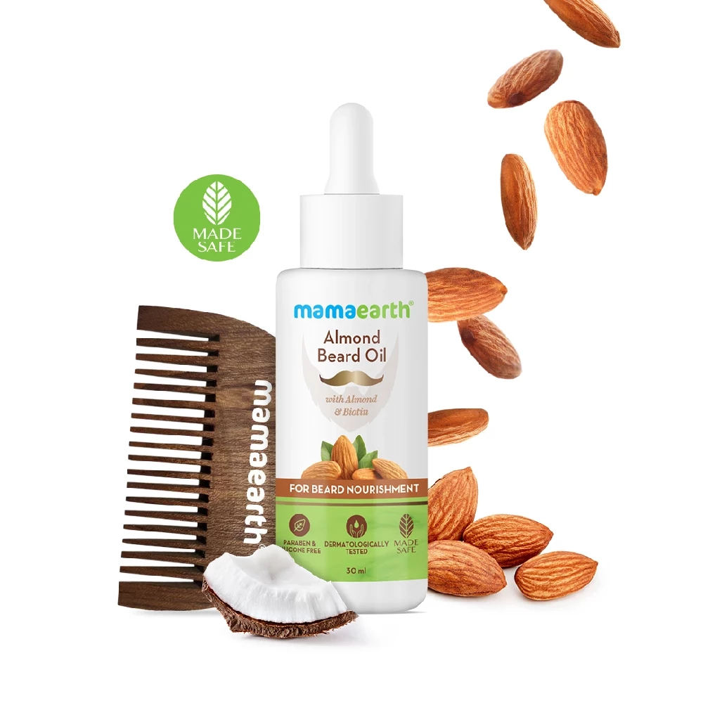 Almond Beard Oil With Almond & Biotin For Beard Nourishment