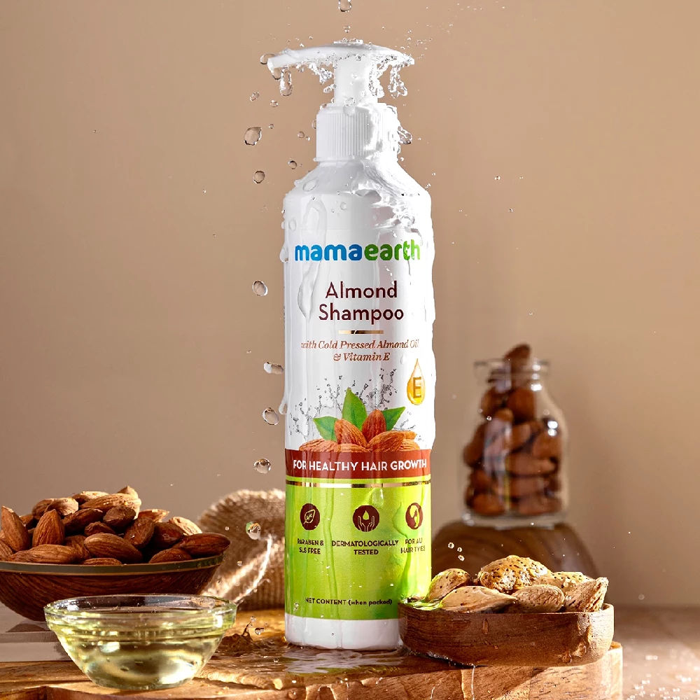 Almond Shampoo with Cold Pressed Almond Oil and Vitamin E for Healthy Hair Growth - Image 2