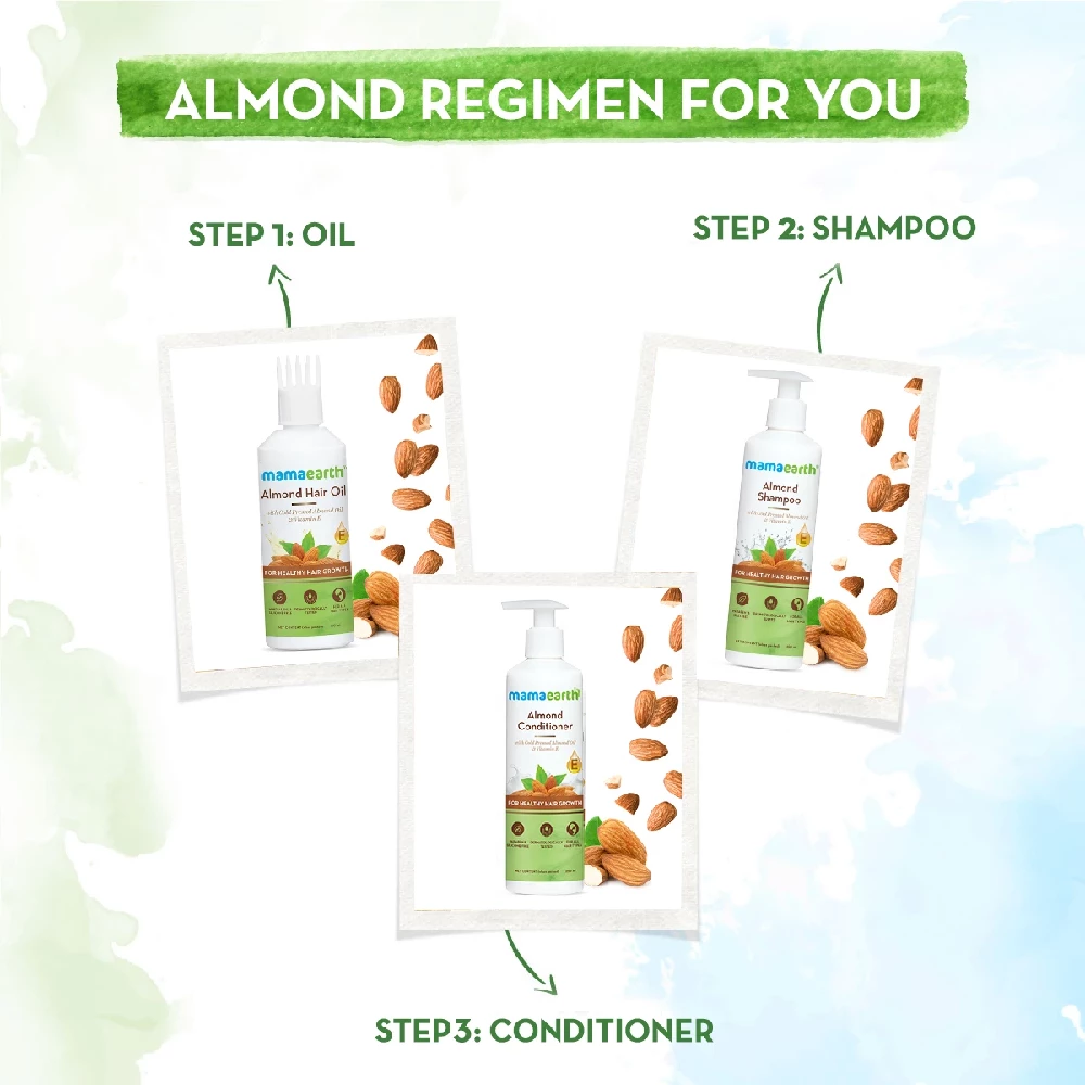Almond Shampoo with Cold Pressed Almond Oil and Vitamin E for Healthy Hair Growth - Image 6