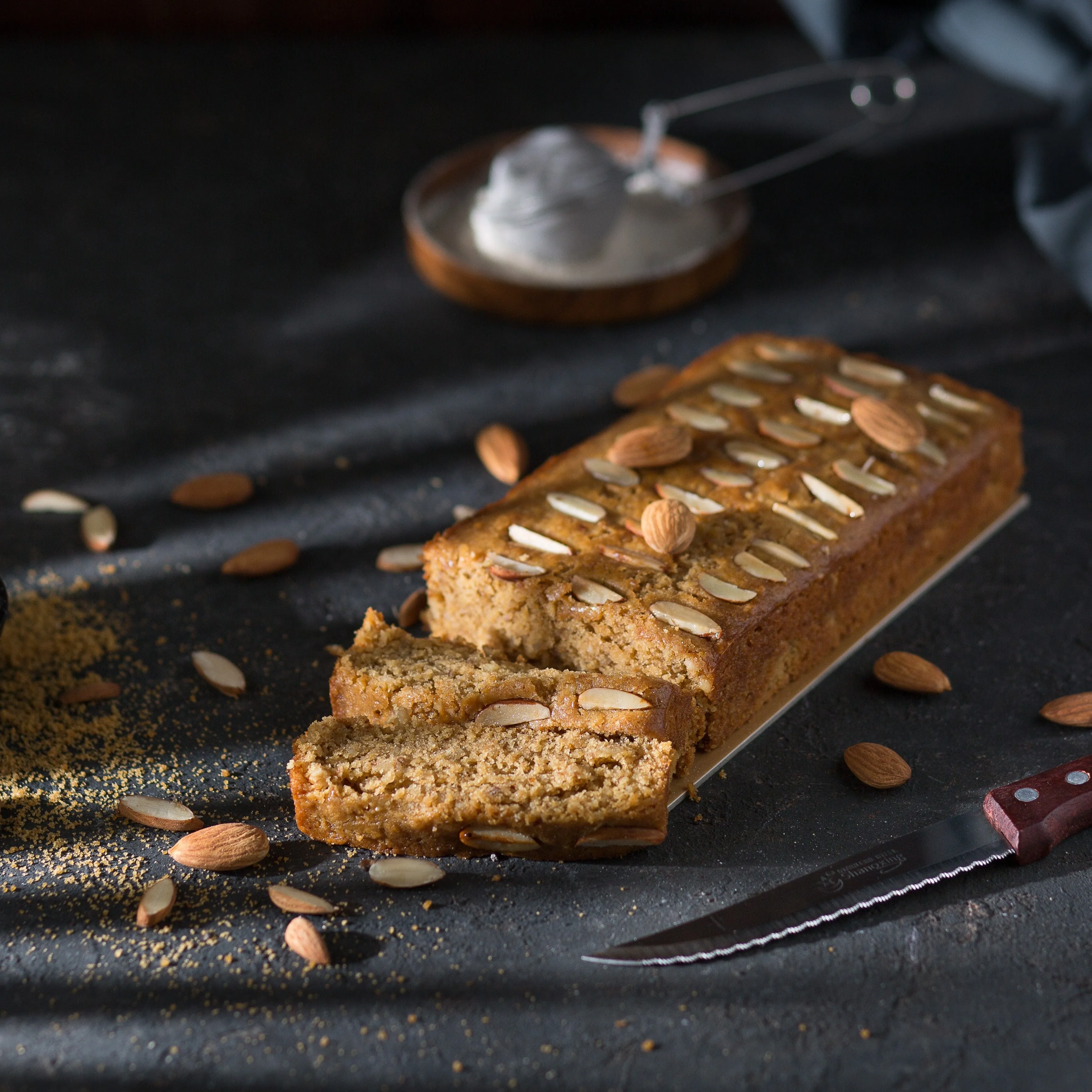 Almond House Whole Wheat Jaggery Cake With Almonds, image size:3584x3584