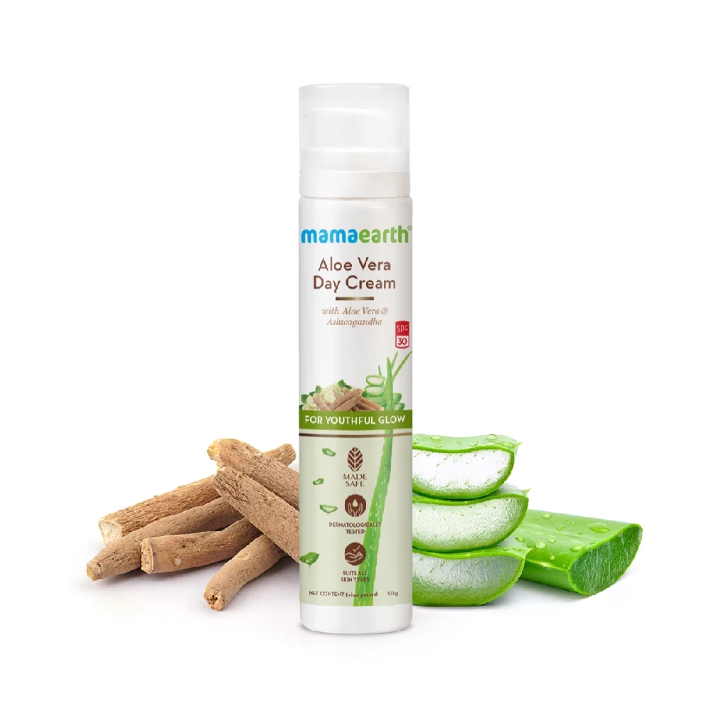 Aloe Vera Day Cream with Aloe Vera & Ashwagandha for a Youthful Glow - Image 1