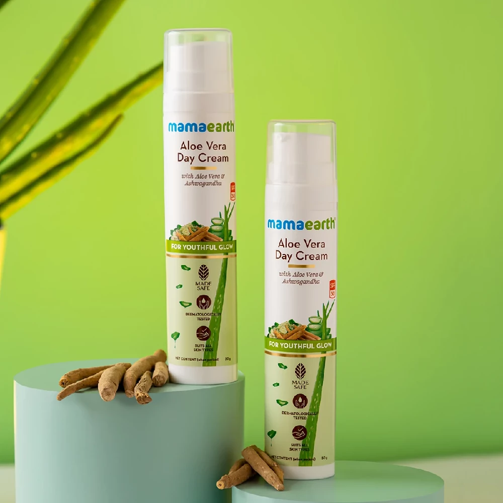 Aloe Vera Day Cream with Aloe Vera & Ashwagandha for a Youthful Glow - Image 2