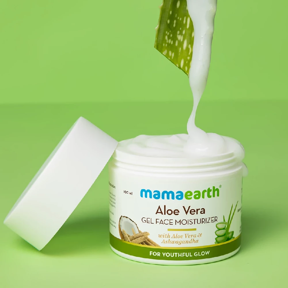 Aloe Vera Gel Moisturizer with Aloe Vera & Ashwagandha for a Youthful Glow - Image 2
