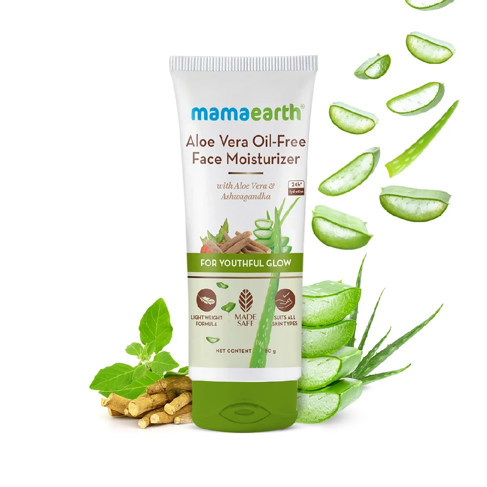 Aloe Vera Oil-Free Face Moisturizer with Aloe Vera & Ashwagandha for a Youthful Glow - Image 1