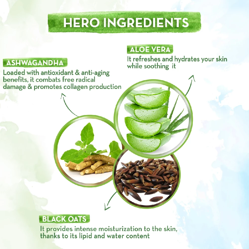 Aloe Vera Oil-Free Face Moisturizer with Aloe Vera & Ashwagandha for a Youthful Glow - Image 3