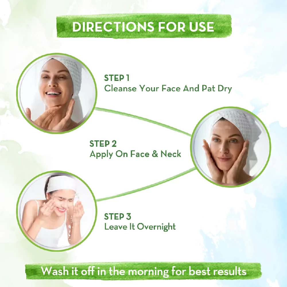 Aloe Vera Sleeping Mask with Aloe Vera & Ashwagandha for a Youthful Glow - Image 5