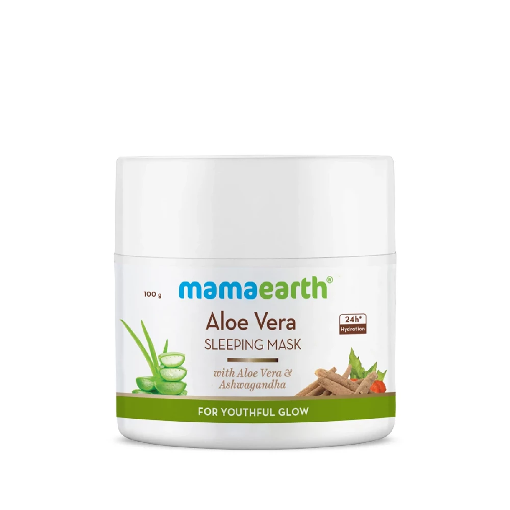 Aloe Vera Sleeping Mask with Aloe Vera & Ashwagandha for a Youthful Glow - Image 9