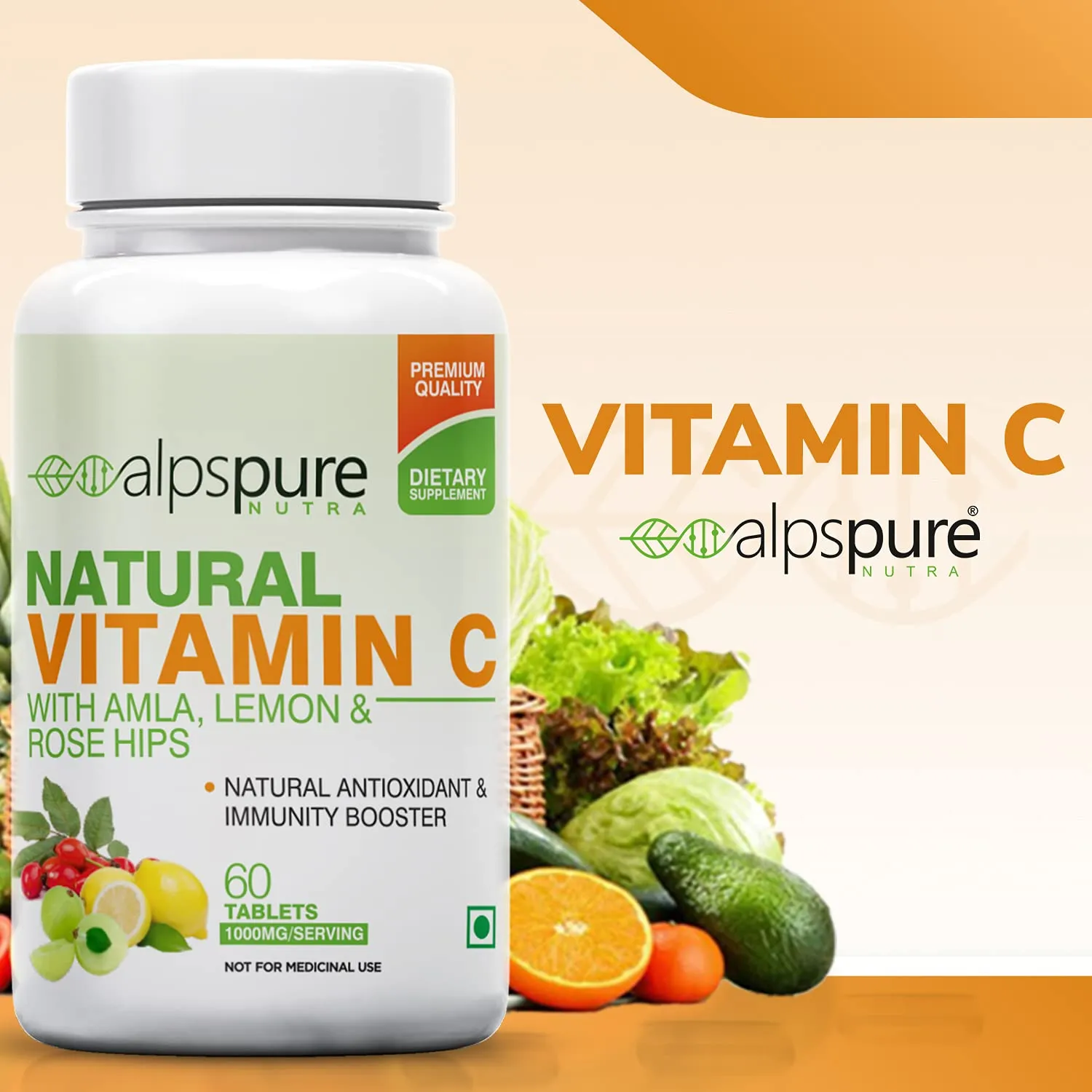 Alpspure Nutra Natural Vitamin C Tablets - Image 2