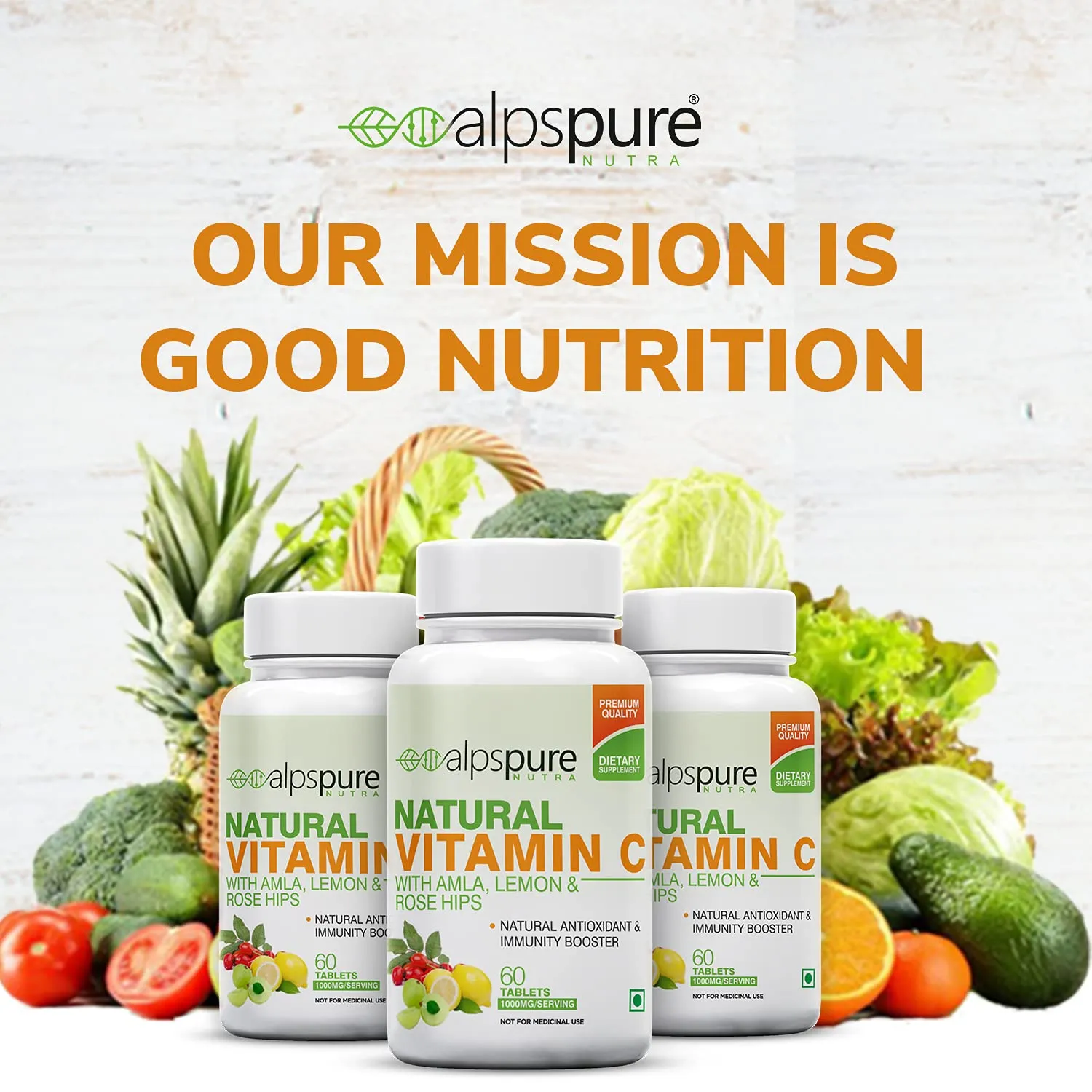 Alpspure Nutra Natural Vitamin C Tablets - Image 3