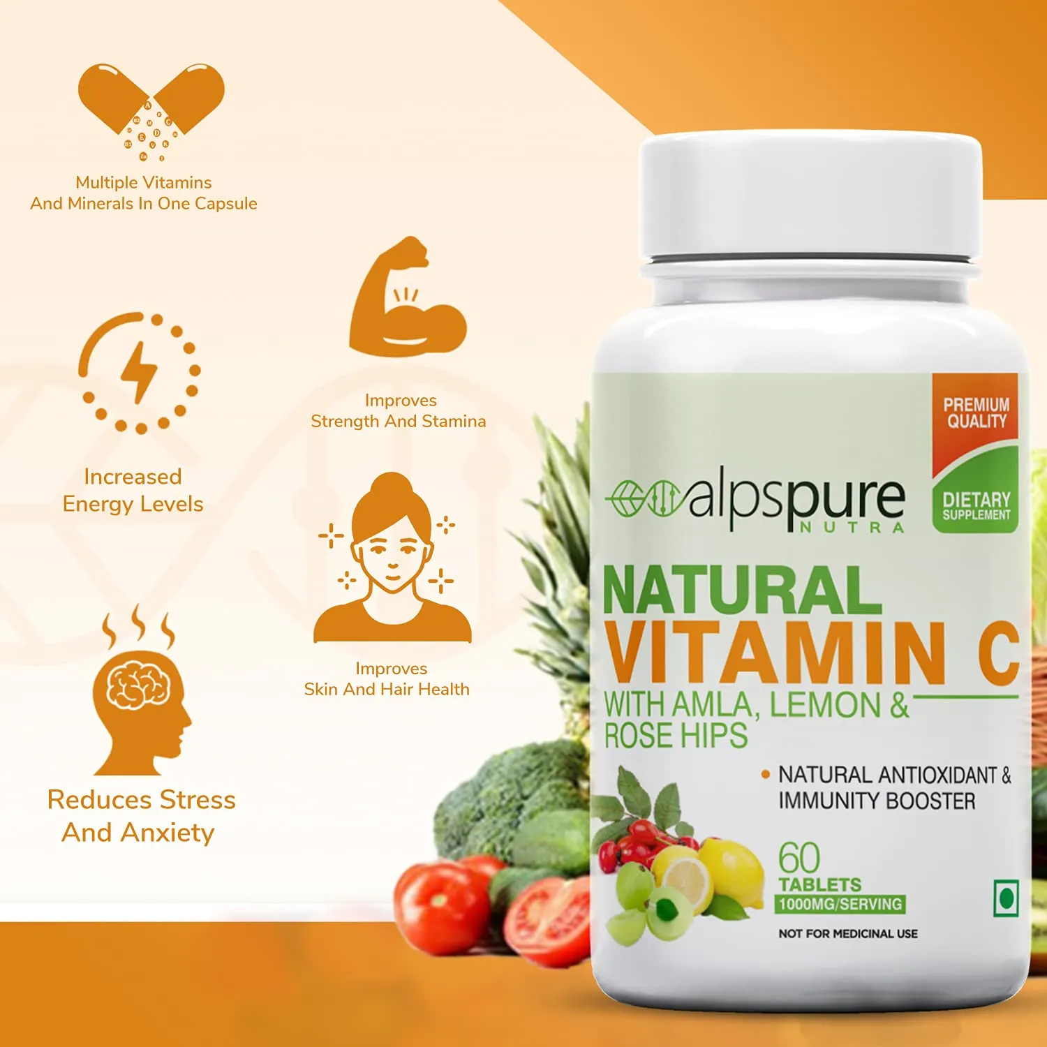 Alpspure Nutra Natural Vitamin C Tablets - Image 4