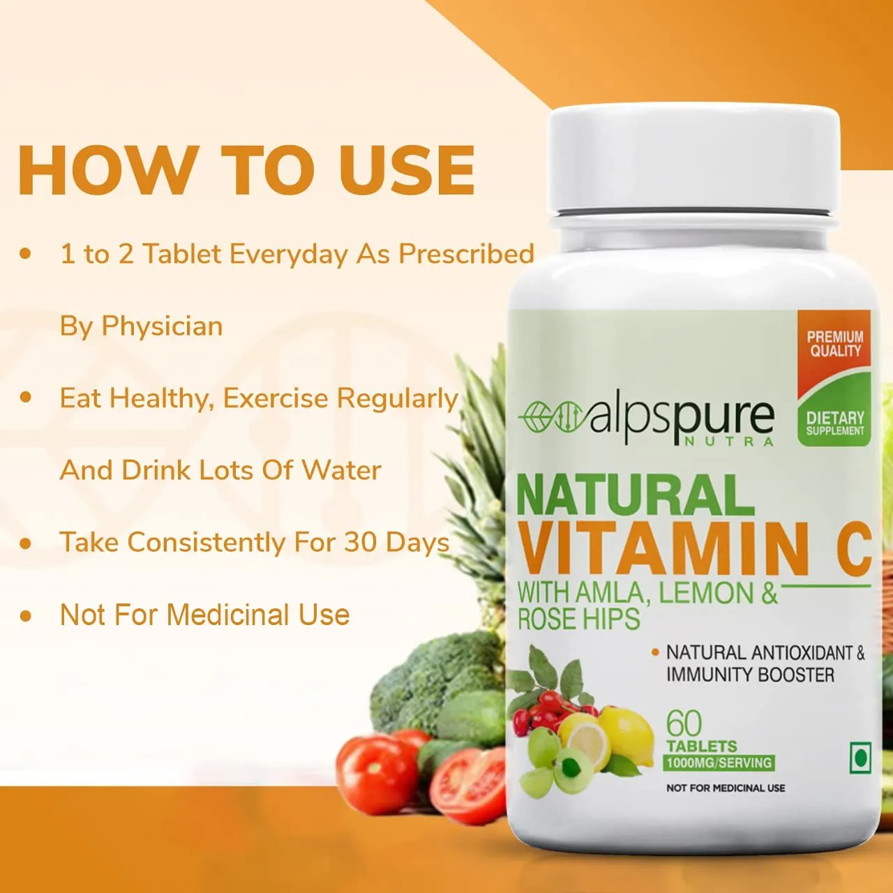 Alpspure Nutra Natural Vitamin C Tablets - Image 5