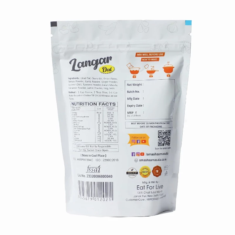 Amashaa Masala Langar Dal Premix - Image 2