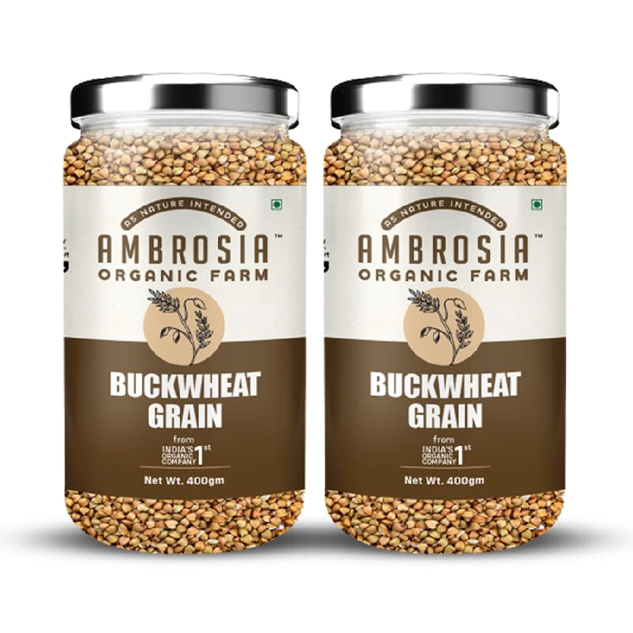 Ambrosia Organic Gluten free Buckwheat Grains (Pack of 2) Ambrosia Organic Gluten free Buckwheat Grains (Pack of 2)-Pack Size-400 g