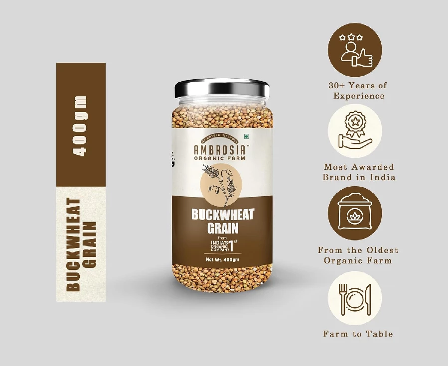 Ambrosia Organic Gluten free Buckwheat Grains (Pack of 2) - Image 6