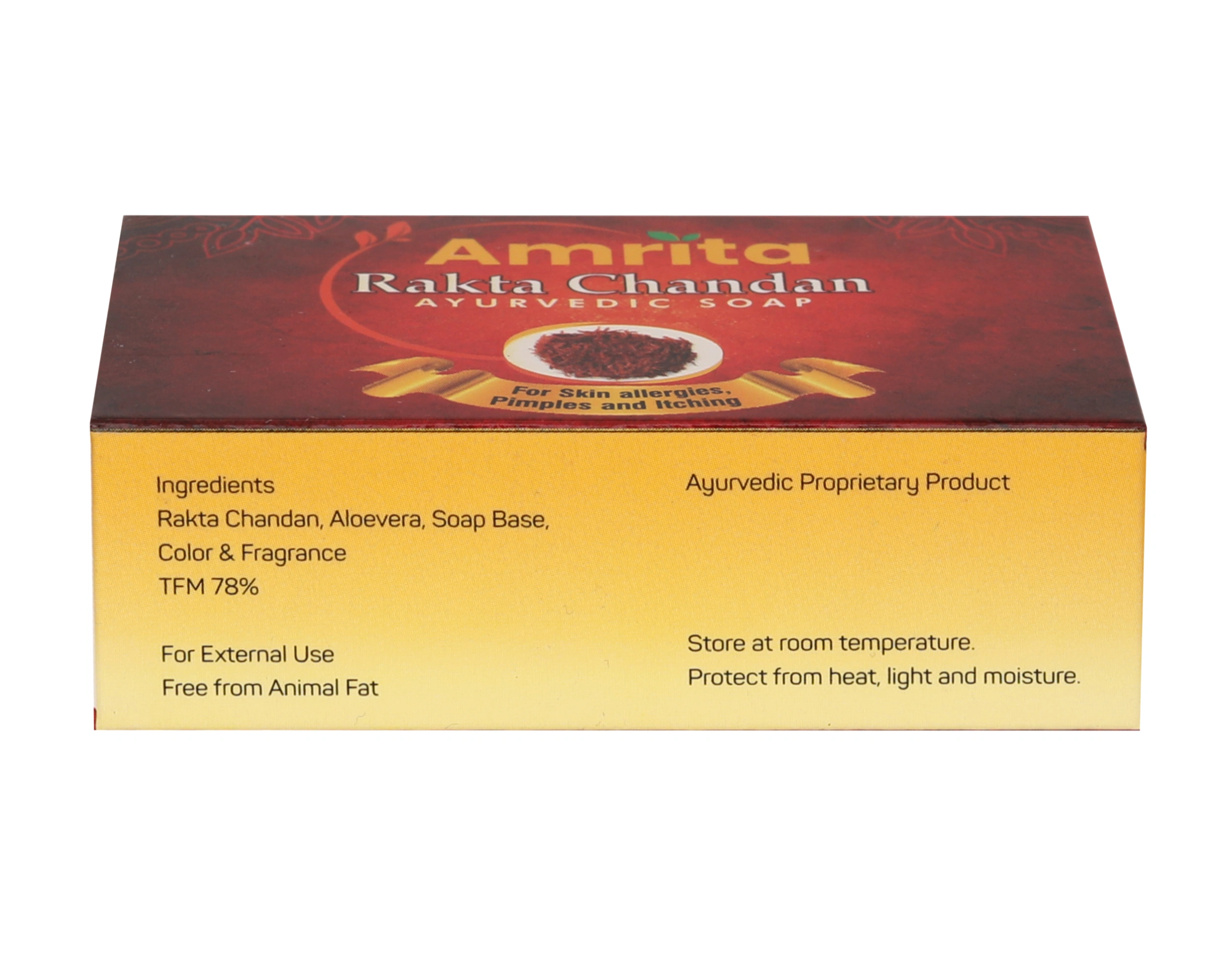 Amrita Rakta Chandana Soap (Pack of 3) - Image 3