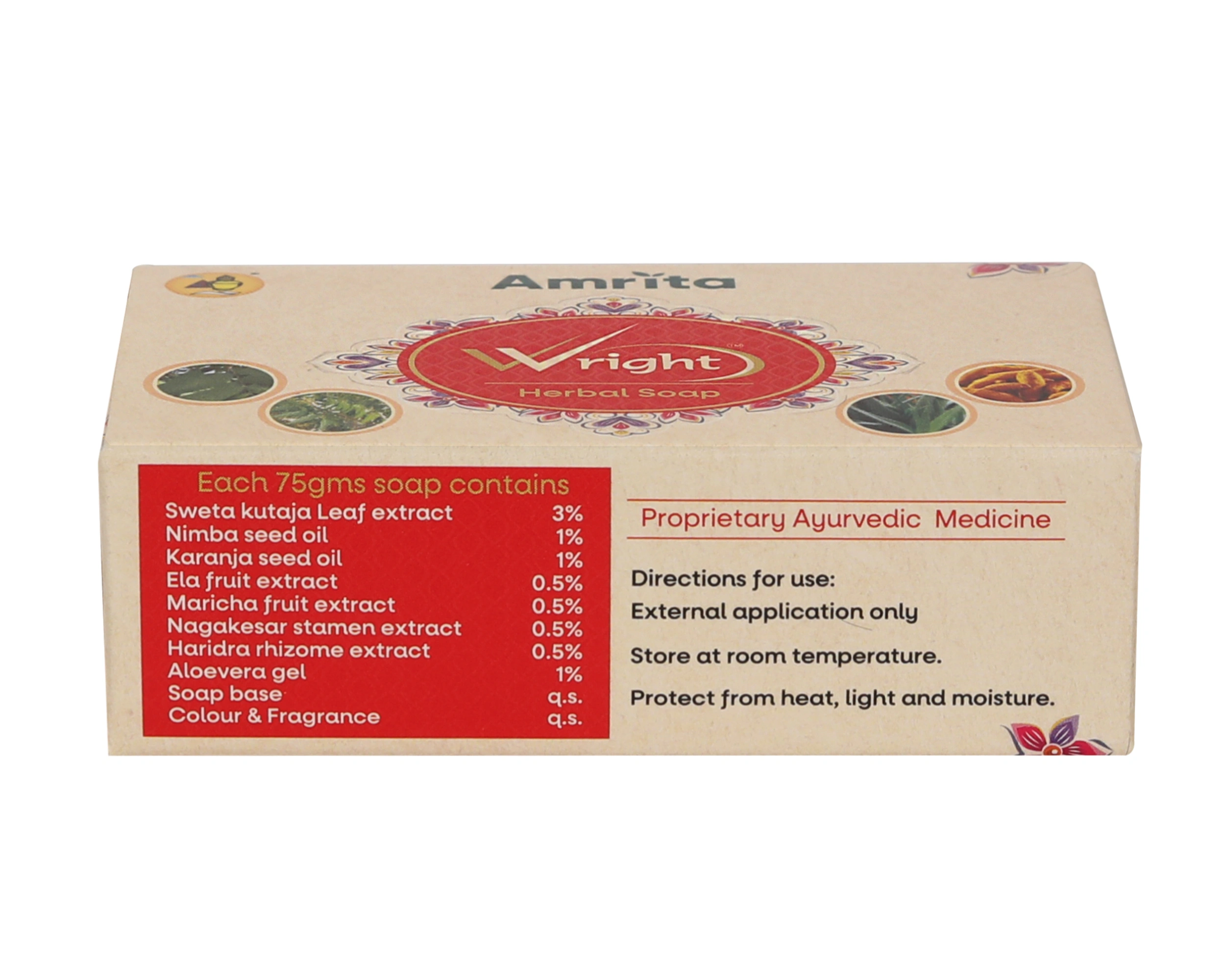 Amrita Wright herbal soap (Pack of 2) - Image 2