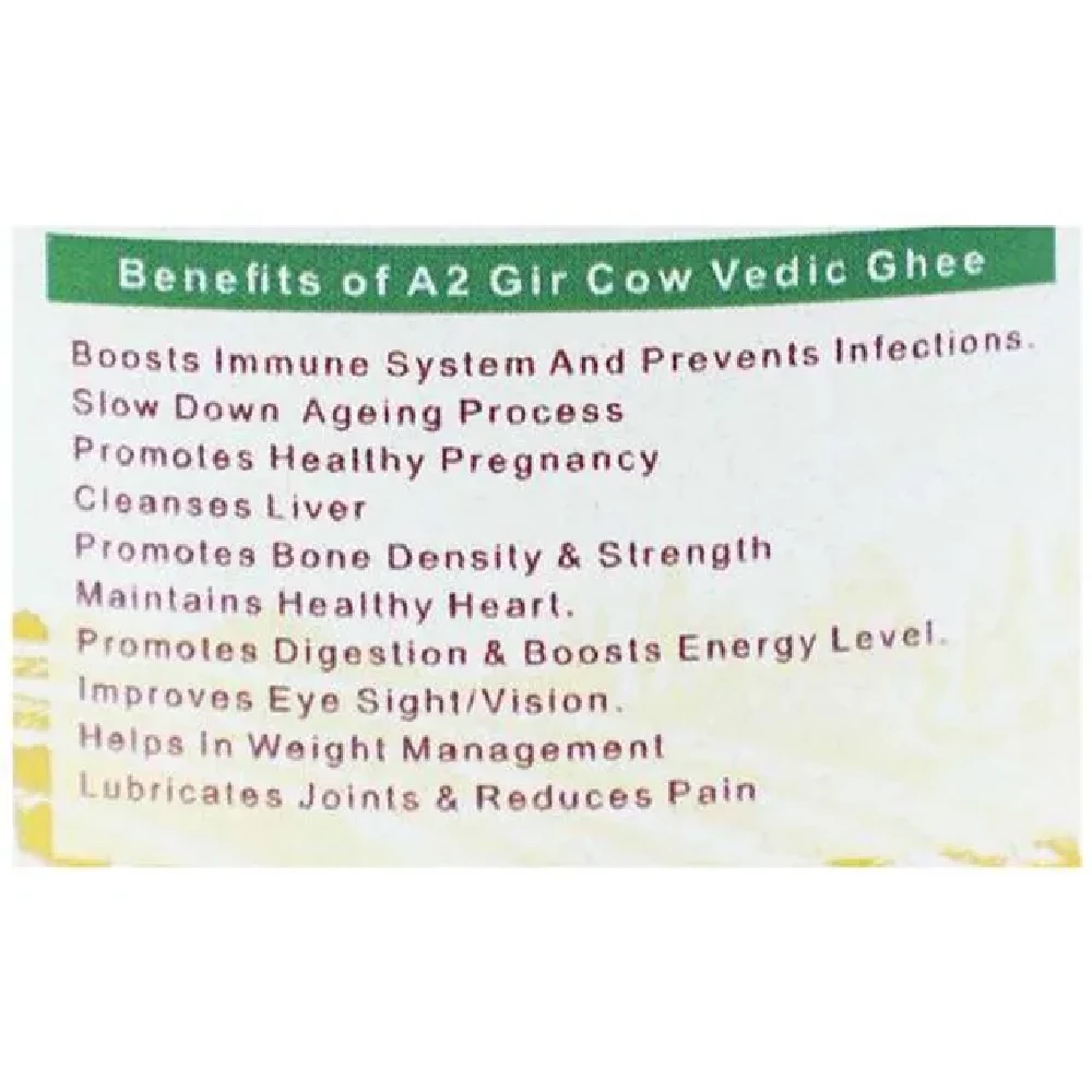 Amrut Shudh A2 Gir Cow Vedic Ghee By Bilona Method - Improves Immunity & Digestion - Image 3