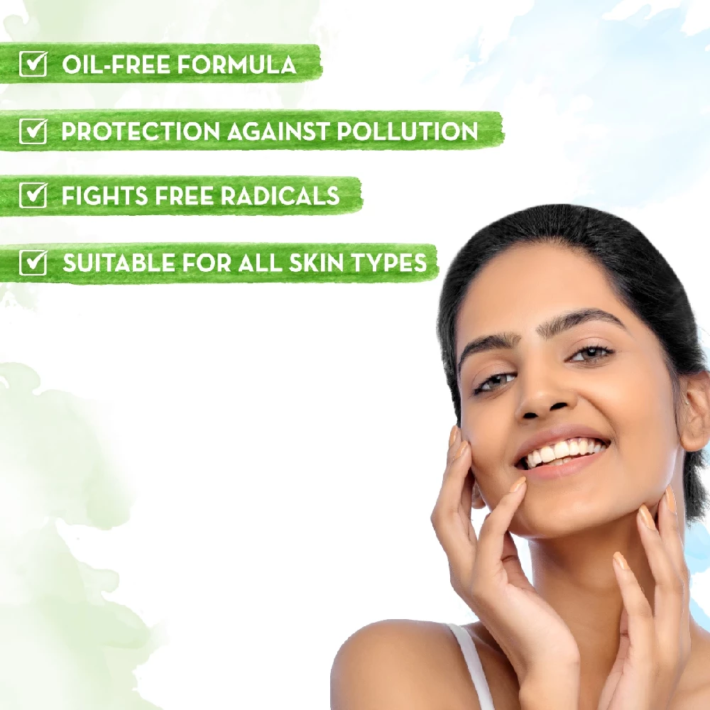 Anti-Pollution Daily Face Cream, for Dry and Oily Skin, with Turmeric and Pollustop For a Bright Glowing Skin - Image 2