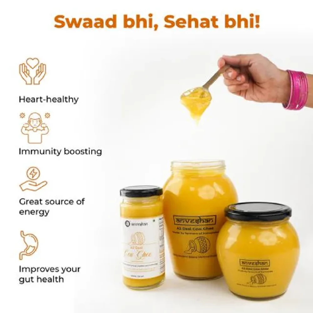 Anveshan A2 Desi Hallikar Cow Ghee - Vedic Bilona Churned From Curd - Image 4