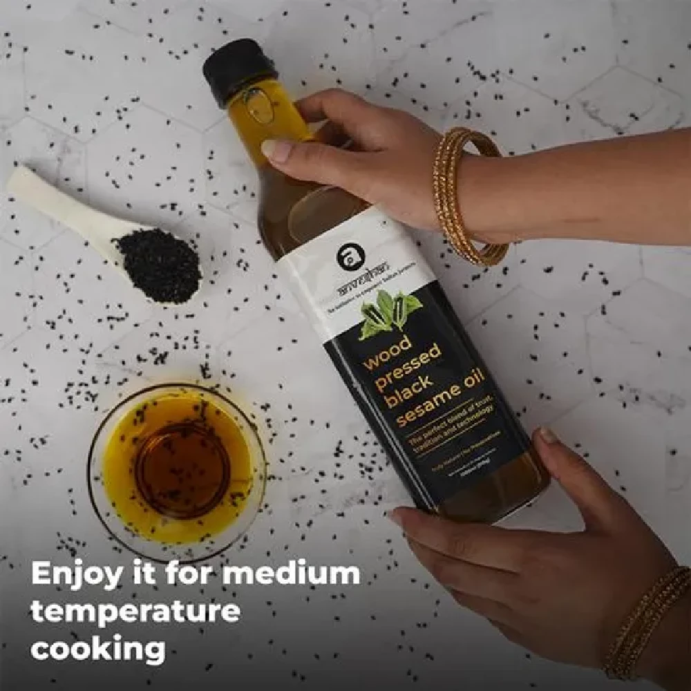 Anveshan Wood Cold Pressed Black Sesame/Gingelly Cooking Oil - Image 8