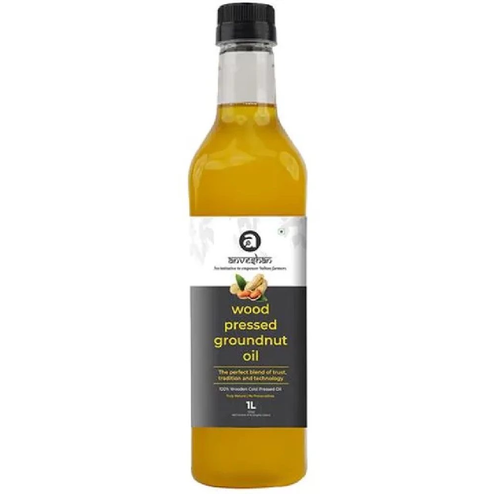 Anveshan Wood Cold Pressed Groundnut/Peanut Cooking Oil