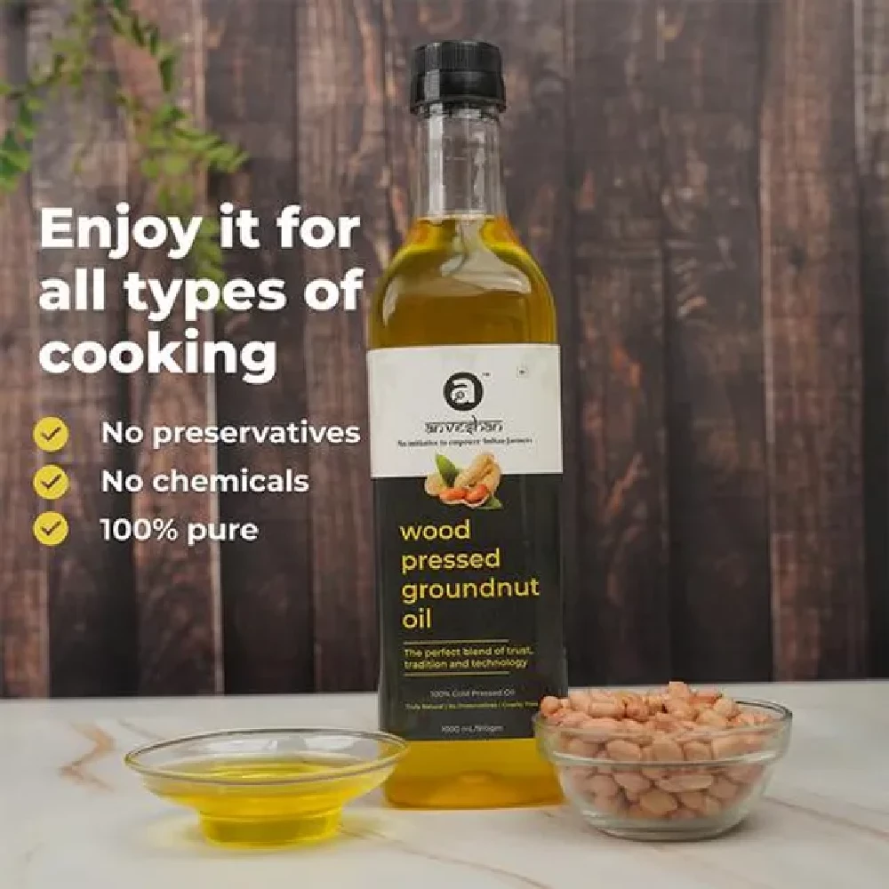 Anveshan Wood Cold Pressed Groundnut/Peanut Cooking Oil - Image 4