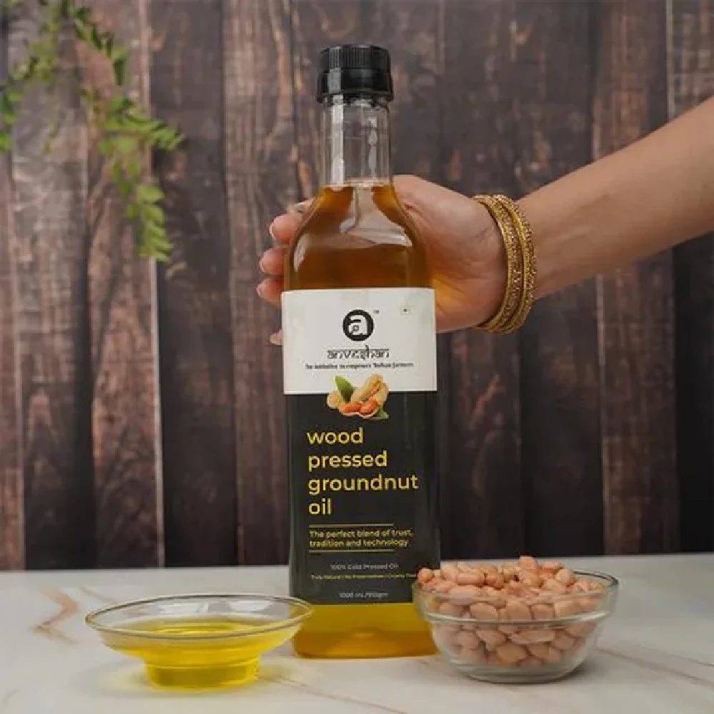 Anveshan Wood Cold Pressed Groundnut/Peanut Cooking Oil - Image 5