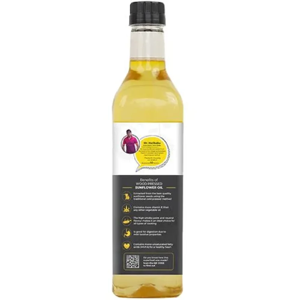 Anveshan Wood Cold Pressed Sunflower Cooking Oil - Heart-Healthy Good Fats - Image 12
