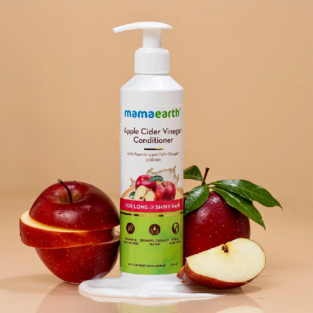 Apple Cider Vinegar Conditioner with Organic Apple Cider Vinegar and Biotin for Long and Shiny Hair - Image 2