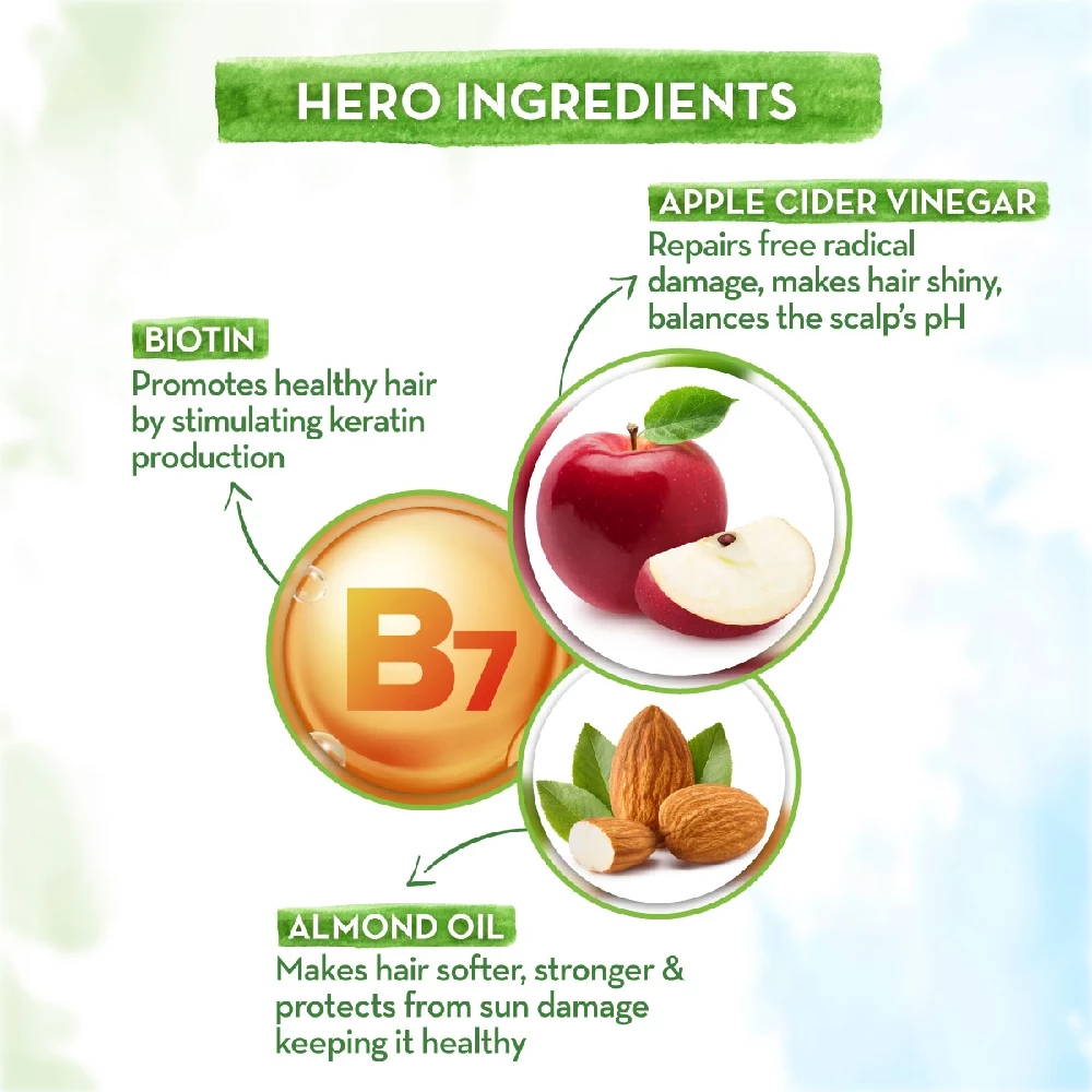 Apple Cider Vinegar Conditioner with Organic Apple Cider Vinegar and Biotin for Long and Shiny Hair - Image 4