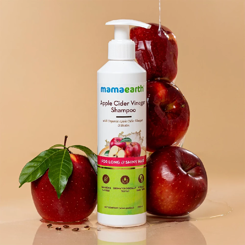 Apple Cider Vinegar Shampoo with Organic Apple Cider Vinegar and Biotin for Long and Shiny Hair - Image 2