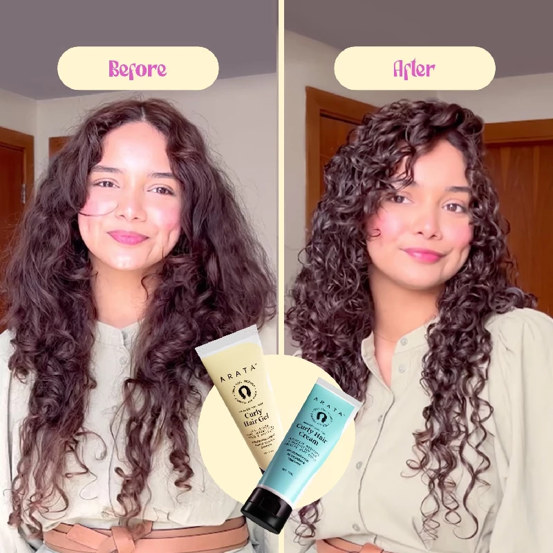 Arata Advanced Curl Care Curly Hair Cream & Advanced Curl Care Curly Hair Gel - Image 3
