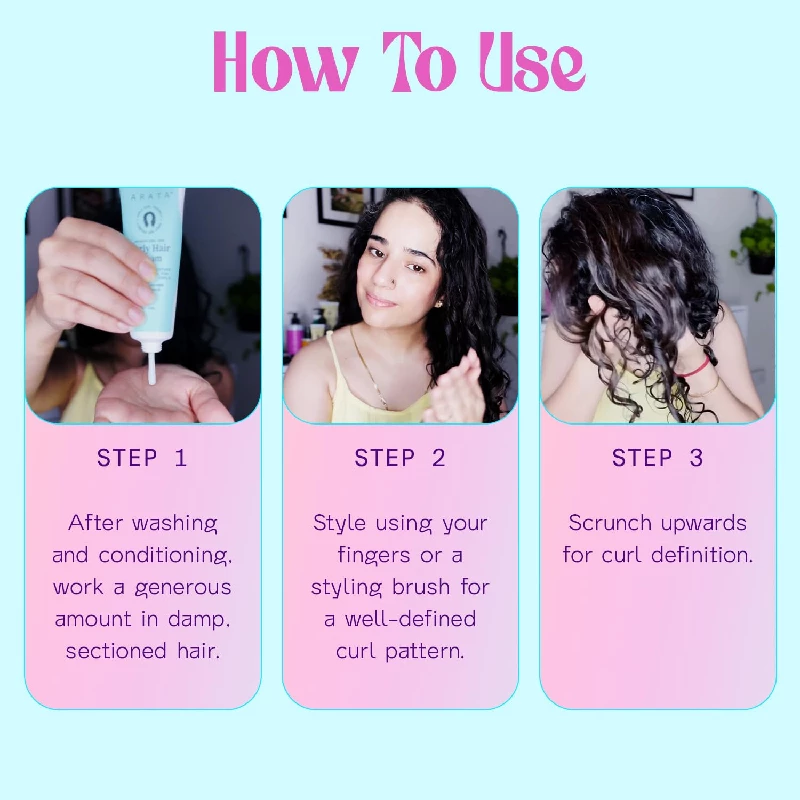 Arata Advanced Curl Care Curly Hair Cream For Velvety Soft Curls - Image 14