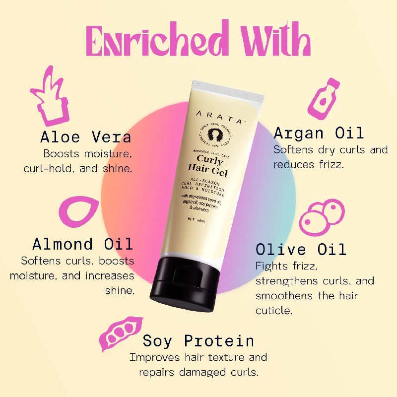 Arata Advanced Curl Care Curly Hair Gel - Image 4