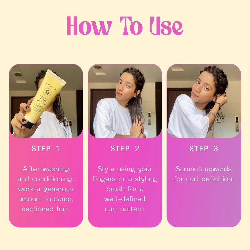 Arata Advanced Curl Care Curly Hair Gel - Image 6