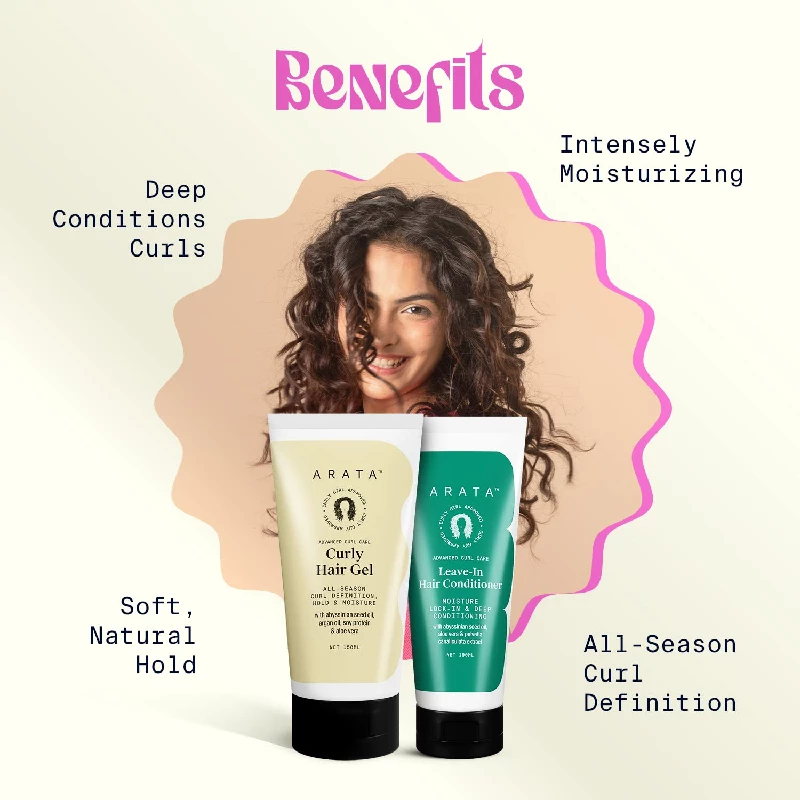 Arata Advanced Curl Care Duo With Leave-In Conditioner & Advanced Curl Care Hair Gel - Image 3
