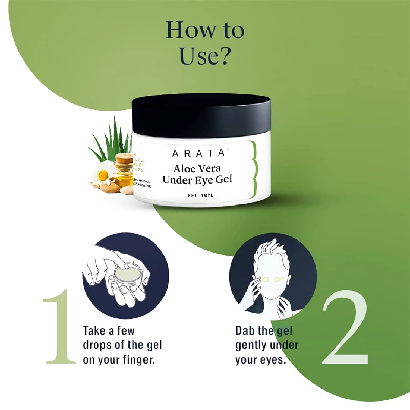 Arata Aloe Vera Under Eye Gel For Dark Circles, Fine Lines & Puffiness - Image 5