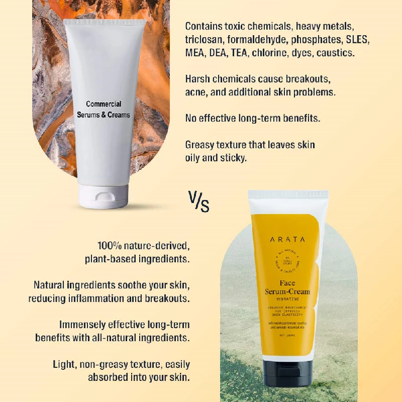 Arata Natural Hydrating Anti-Ageing Face Serum-Cream - Image 7