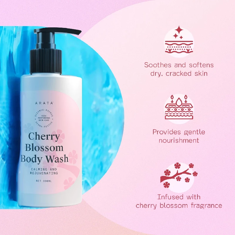 Arata Nourishing Body Wash with Cherry Blossom Fragrance - Image 3