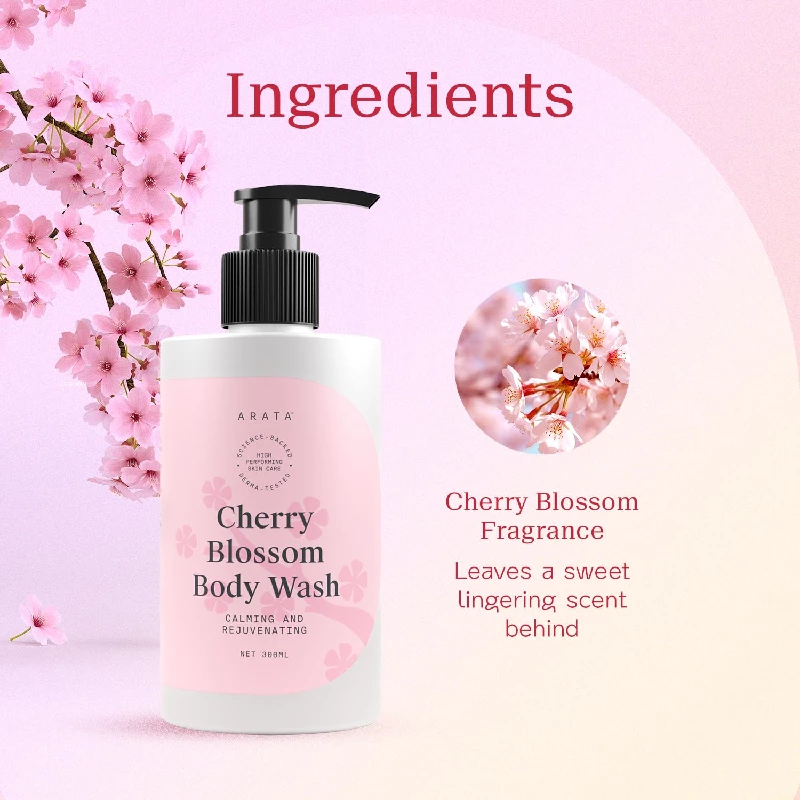 Arata Nourishing Body Wash with Cherry Blossom Fragrance - Image 6