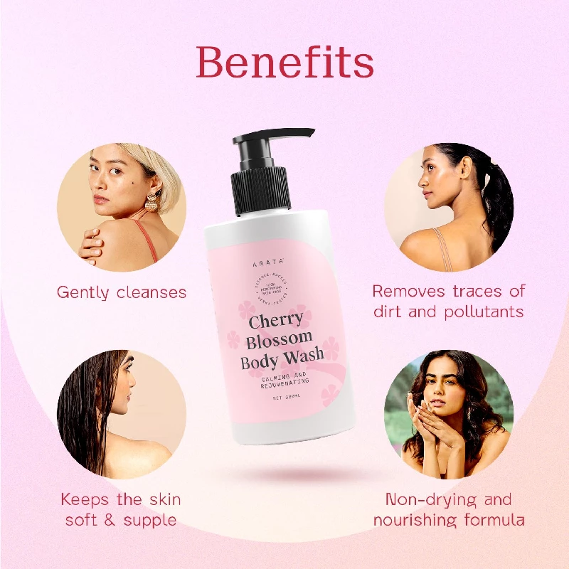 Arata Nourishing Body Wash with Cherry Blossom Fragrance - Image 7