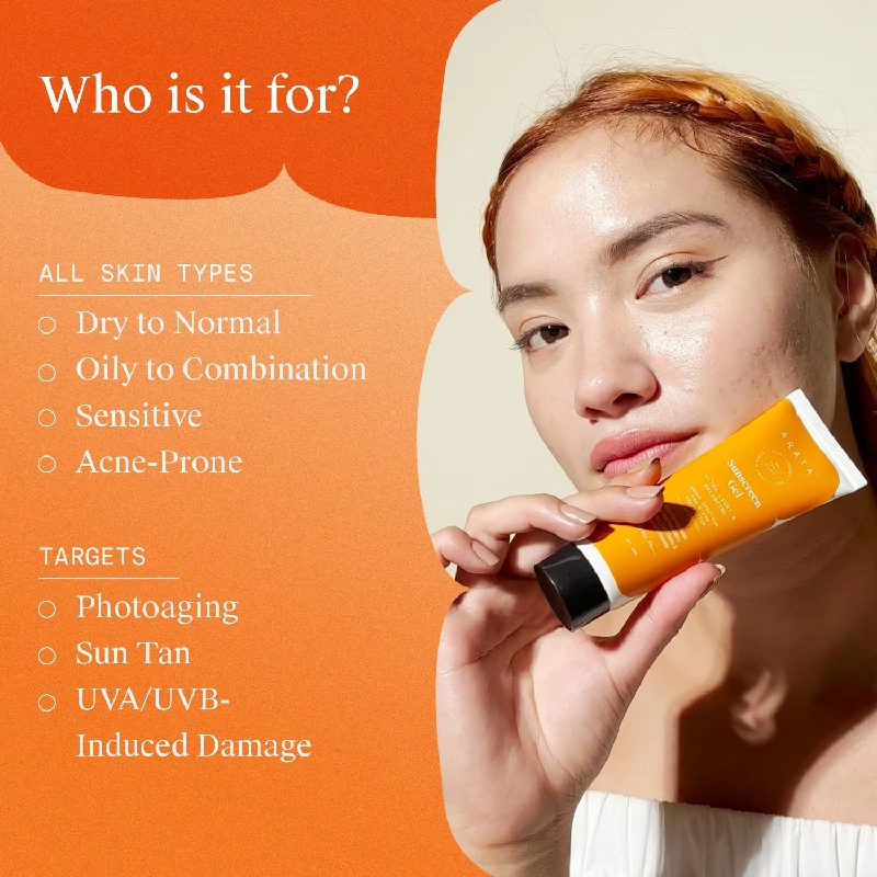 Arata SPF 50+ PA+++ Lightweight Sunscreen Gel Cream - Image 5