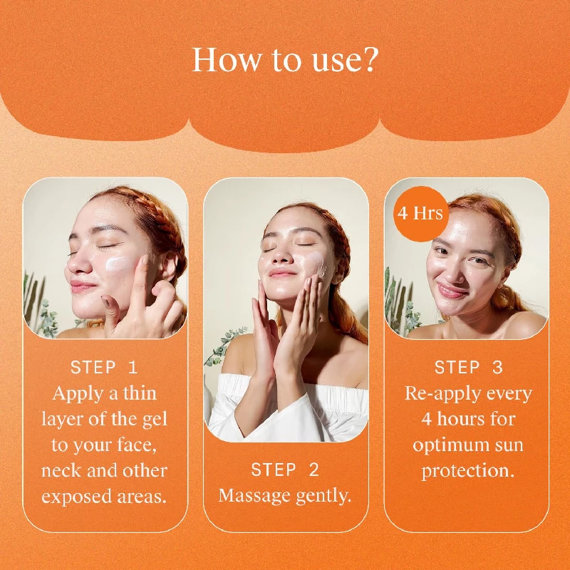 Arata SPF 50+ PA+++ Lightweight Sunscreen Gel Cream - Image 6