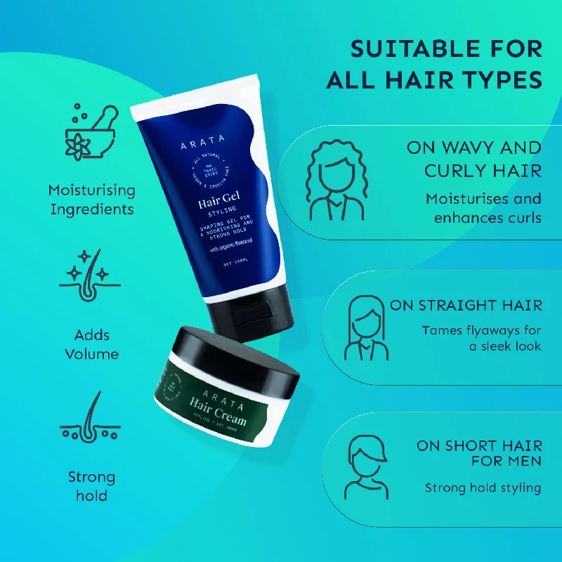 Arata Styling Hair Cream & Styling Hair Gel - Image 4