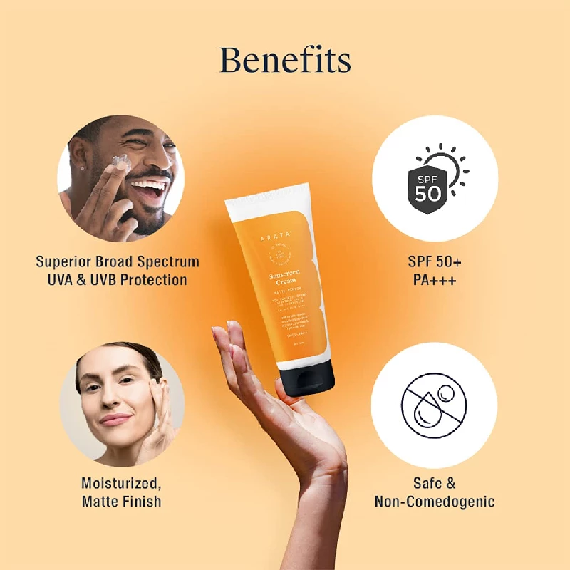 Arata Sunscreen Cream SPF 50+ & PA+++ Matte Finish - Image 4