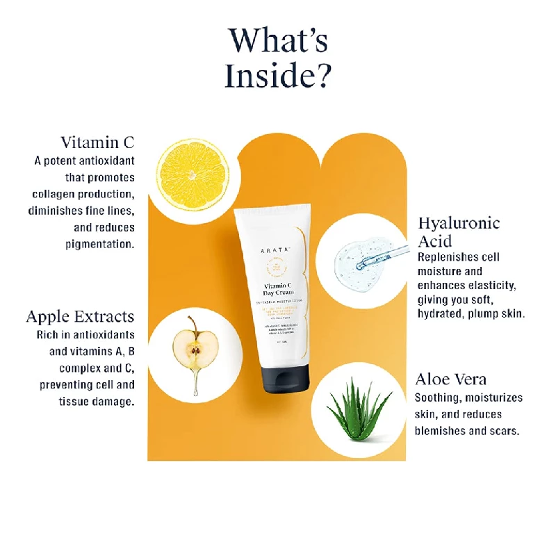 Arata Vitamin C Day Cream With SPF 15+ - Image 3