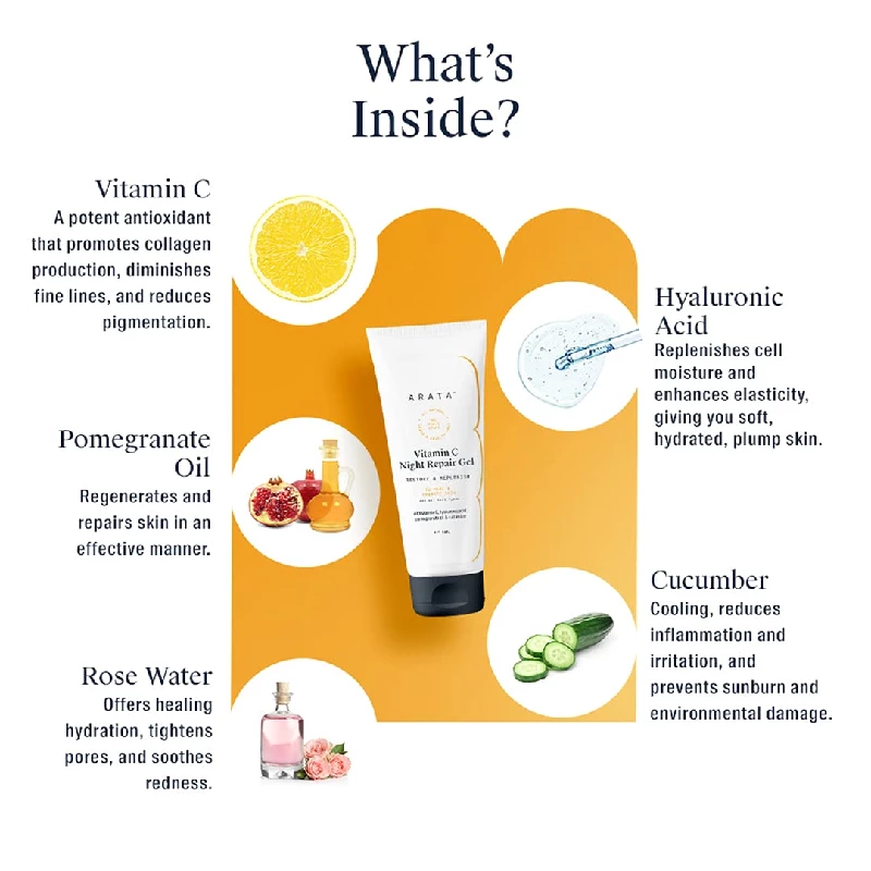 Arata Vitamin C Night Repair Gel - Image 3