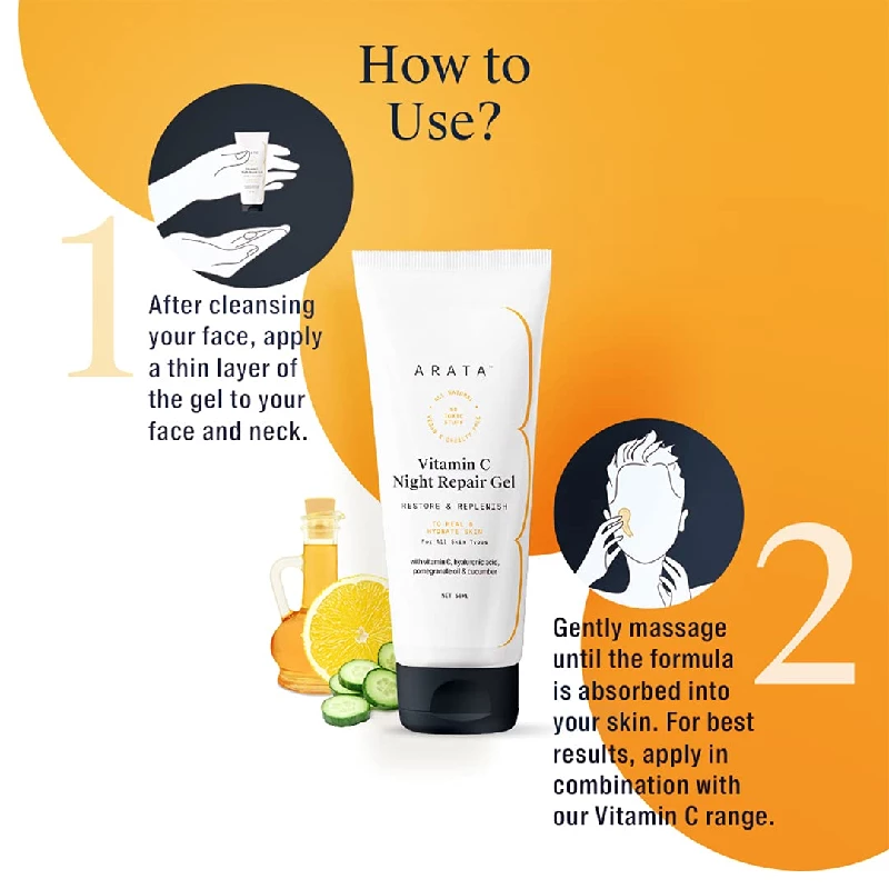 Arata Vitamin C Night Repair Gel - Image 5