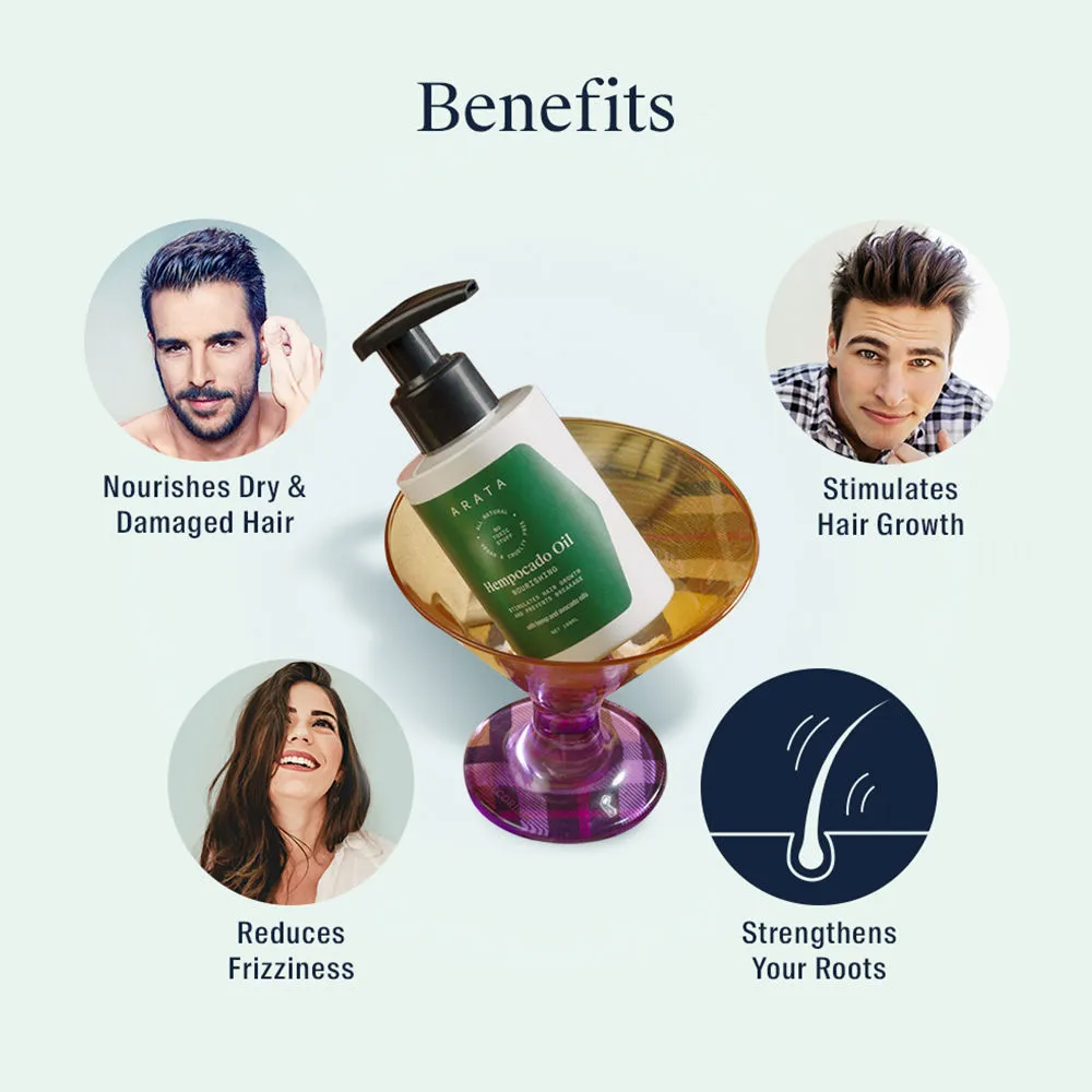 Arata Hempocado Oil – Nourishing Hair Oil with Hemp & Avocado - Image 3