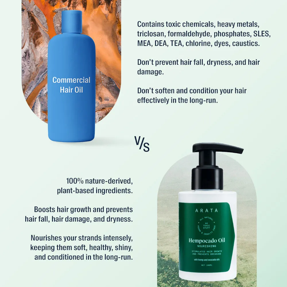 Arata Hempocado Oil – Nourishing Hair Oil with Hemp & Avocado - Image 5